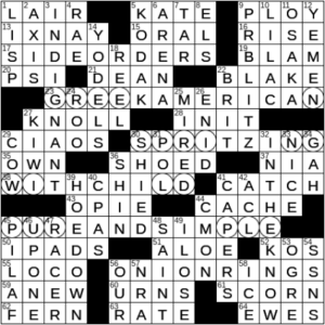 LA Times Crossword Answers Monday March 22nd 2021