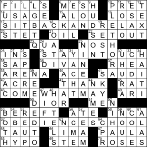 LA Times Crossword Answers Monday March 8th 2021