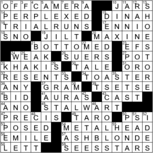 LA Times Crossword Answers Saturday March 27th 2021