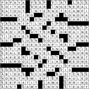 LA Times Crossword Answers Sunday March 14th 2021
