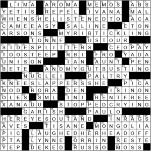 LA Times Crossword Answers Sunday March 28th 2021
