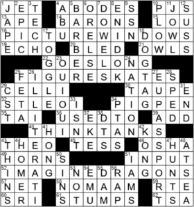 LA Times Crossword Answers Thursday March 18th 2021