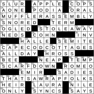 LA Times Crossword Answers Tuesday March 23rd 2021