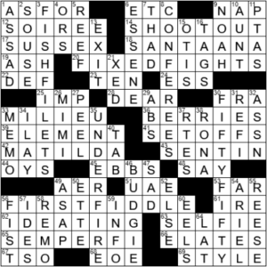 LA Times Crossword Answers Wednesday March 24th 2021