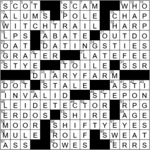 LA Times Crossword Answers Friday April 16th 2021