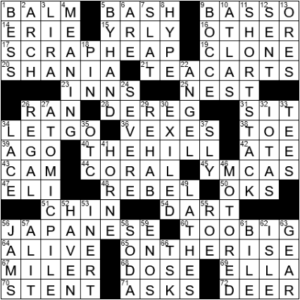 LA Times Crossword Answers Monday April 12th 2021