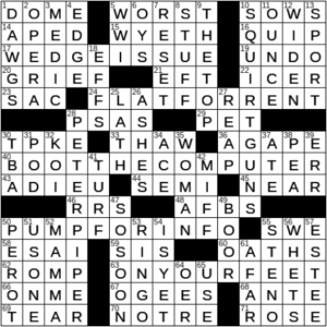LA Times Crossword Answers Monday April 26th 2021