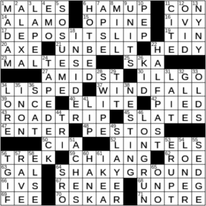 LA Times Crossword Answers Monday April 5th 2021