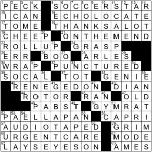 LA Times Crossword Answers Saturday April 3rd 2021