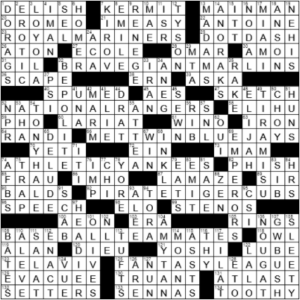 LA Times Crossword Answers Sunday April 18th 2021