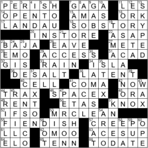LA Times Crossword Answers Tuesday April 27th 2021