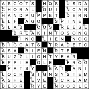 LA Times Crossword Answers Wednesday April 21st 2021