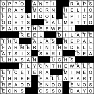 LA Times Crossword Answers Wednesday April 7th 2021
