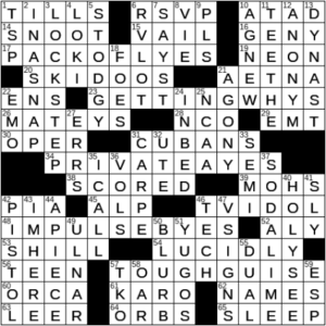 LA Times Crossword Answers Friday May 21st 2021