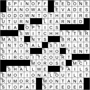 LA Times Crossword Answers Friday May 7th 2021