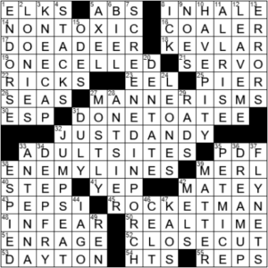 LA Times Crossword Answers Saturday May 29th 2021