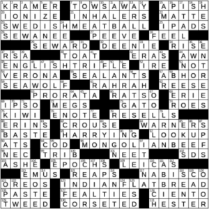 LA Times Crossword Answers Sunday May 23rd 2021
