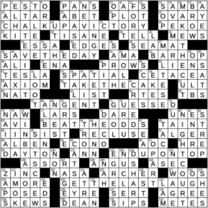 LA Times Crossword Answers Sunday May 2nd 2021