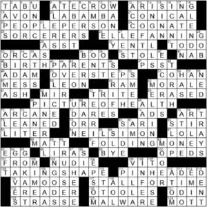LA Times Crossword Answers Sunday May 9th 2021