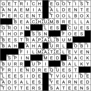 LA Times Crossword Answers Tuesday May 4th 2021