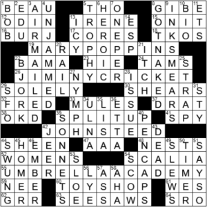 LA Times Crossword Answers Wednesday May 12th 2021