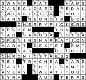 LA Times Crossword Answers Wednesday May 19th 2021