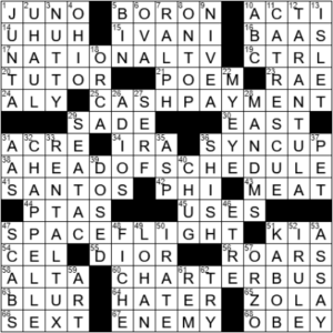 LA Times Crossword Answers Wednesday May 5th 2021