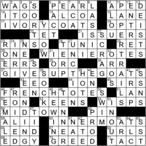 LA Times Crossword Answers Friday June 18th 2021