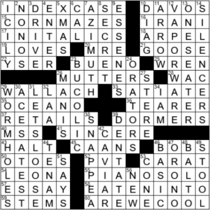 LA Times Crossword Answers Saturday June 19th 2021