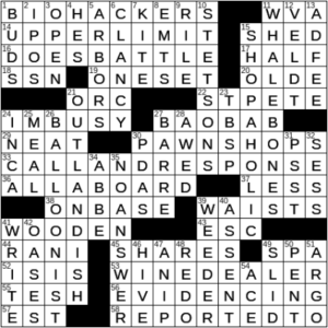 LA Times Crossword Answers Saturday June 26th 2021