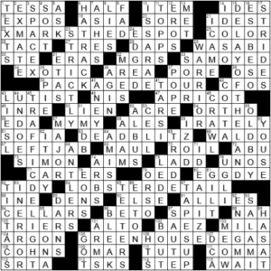 LA Times Crossword Answers Sunday June 6th 2021