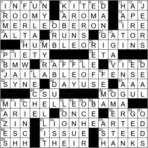 LA Times Crossword Answers Thursday June 17th 2021