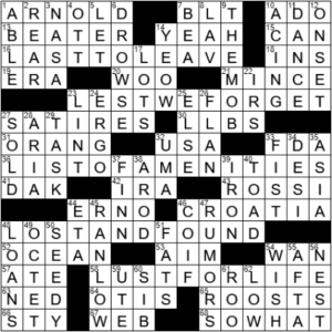 LA Times Crossword Answers Tuesday June 15th 2021