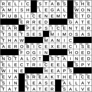 LA Times Crossword Answers Tuesday June 1st 2021