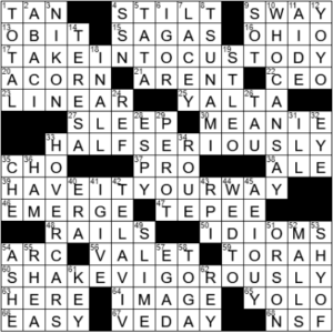 LA Times Crossword Answers Tuesday June 22nd 2021