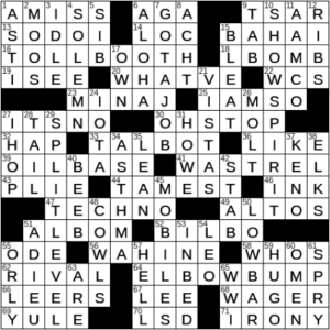 LA Times Crossword Answers Friday July 16th 2021