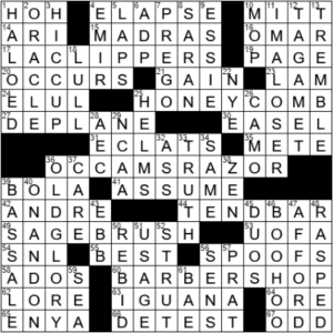 LA Times Crossword Answers Thursday July 29th 2021