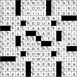 LA Times Crossword Answers Tuesday July 20th 2021