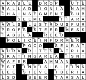 LA Times Crossword Answers Friday August 13th 2021