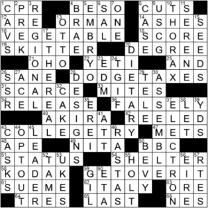 LA Times Crossword Answers Friday August 20th 2021