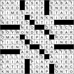 LA Times Crossword Answers Monday August 16th 2021