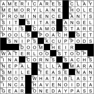 LA Times Crossword Answers Saturday August 21st 2021