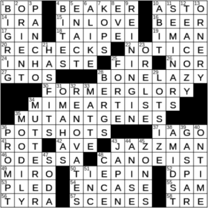 LA Times Crossword Answers Saturday August 7th 2021