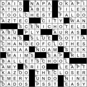 LA Times Crossword Answers Thursday August 12th 2021