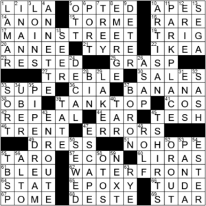 LA Times Crossword Answers Tuesday August 31st 2021