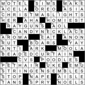 LA Times Crossword Answers Wednesday August 11th 2021