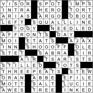 LA Times Crossword Answers Wednesday August 25th 2021