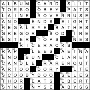 LA Times Crossword Answers Friday September 10th 2021