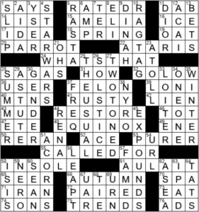 LA Times Crossword Answers Monday September 20th 2021