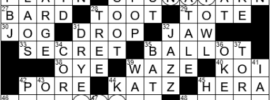 LA Times Crossword Answers Monday September 27th 2021